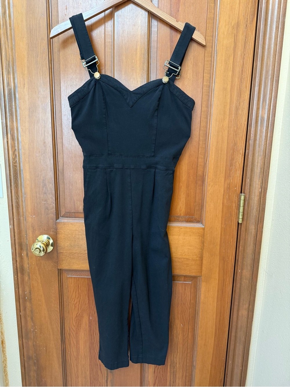 Black Women's Jumpsuit with Adjustable Straps
